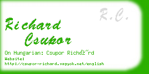 richard csupor business card